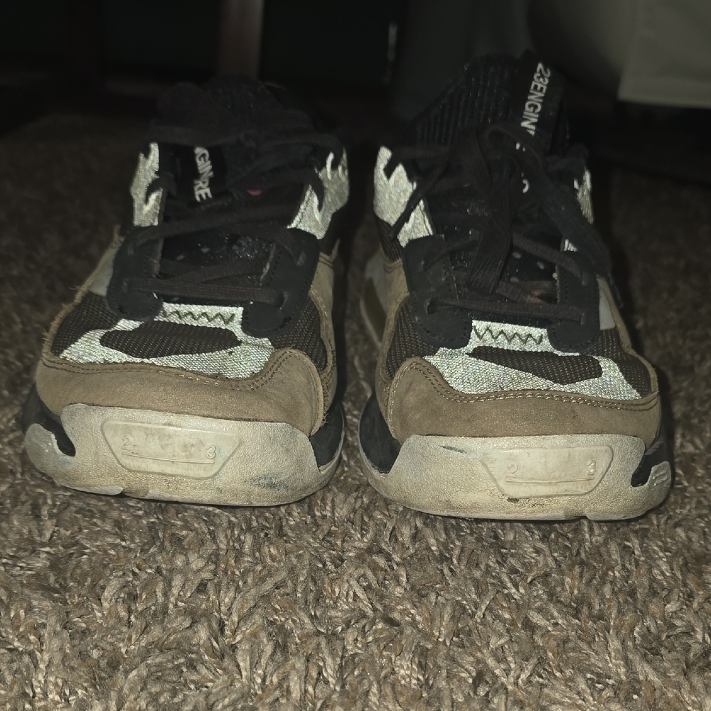 Black and Tan Sneakers